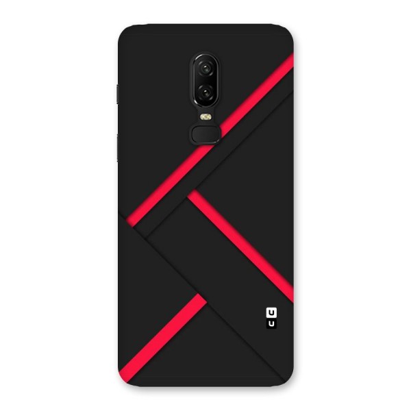 Red Disort Stripes Back Case for OnePlus 6