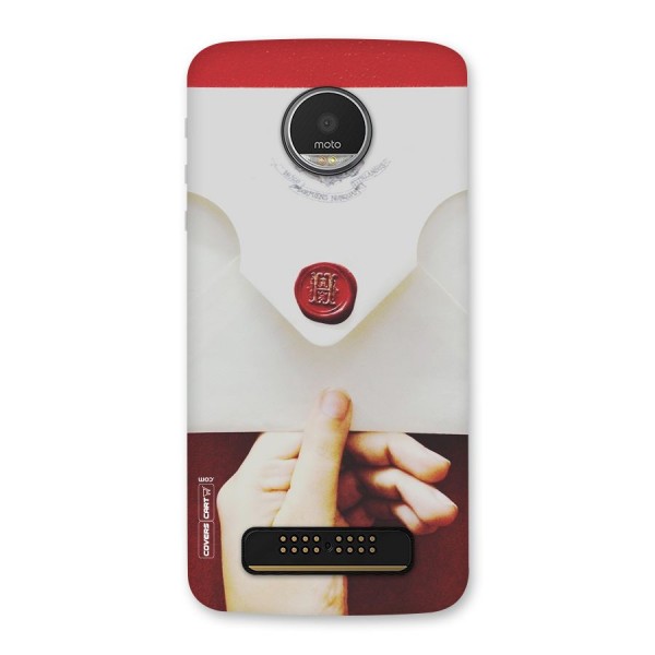 Red Envelope Back Case for Moto Z Play