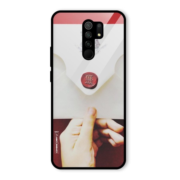 Red Envelope Glass Back Case for Redmi 9 Prime