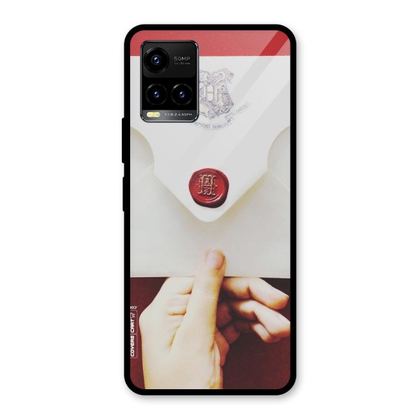 Red Envelope Glass Back Case for Vivo Y21 2021