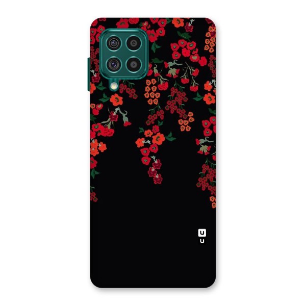 Red Floral Pattern Back Case for Galaxy F62