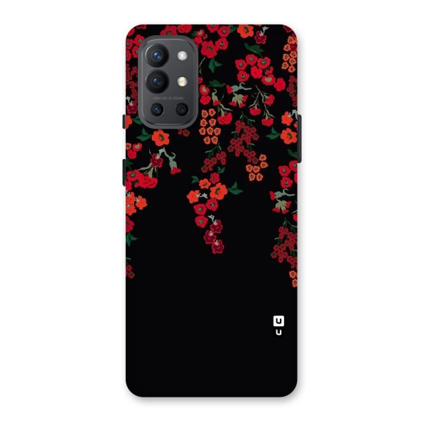 Red Floral Pattern Back Case for OnePlus 9R