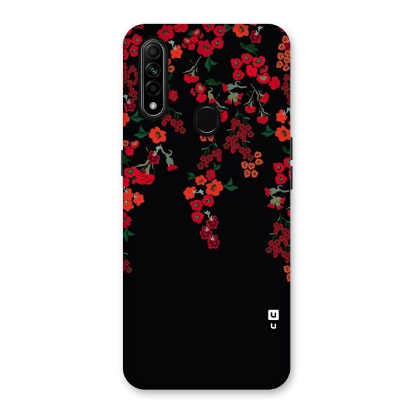 Red Floral Pattern Back Case for Oppo A31