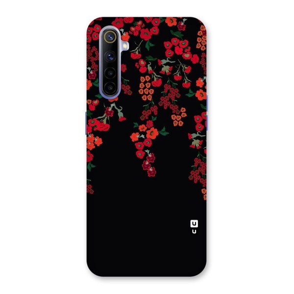 Red Floral Pattern Back Case for Realme 6