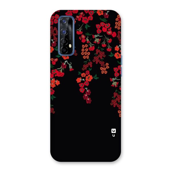 Red Floral Pattern Back Case for Realme 7