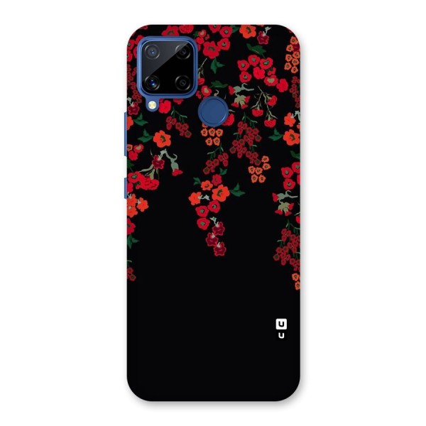 Red Floral Pattern Back Case for Realme C12