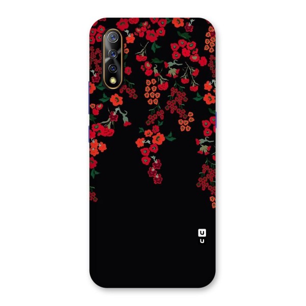 Red Floral Pattern Back Case for Vivo Z1x