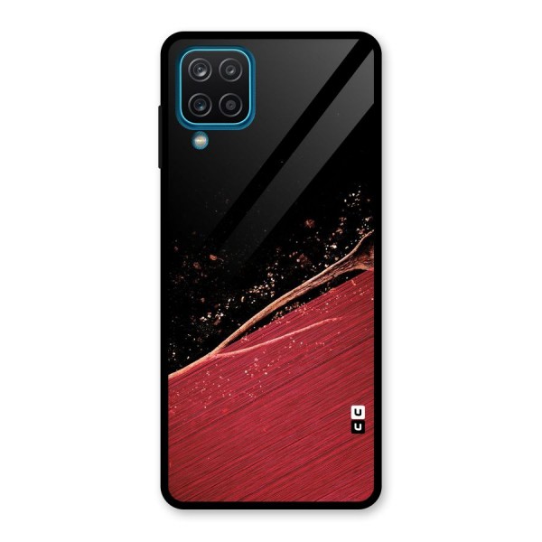 Red Flow Drops Glass Back Case for Galaxy A12