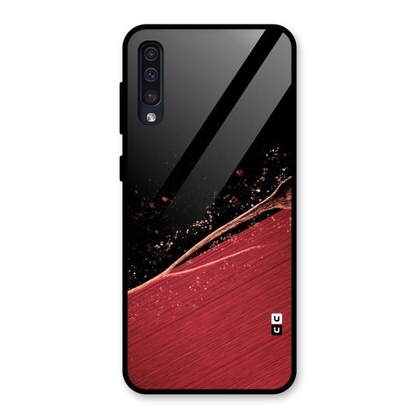 Red Flow Drops Glass Back Case for Galaxy A50s