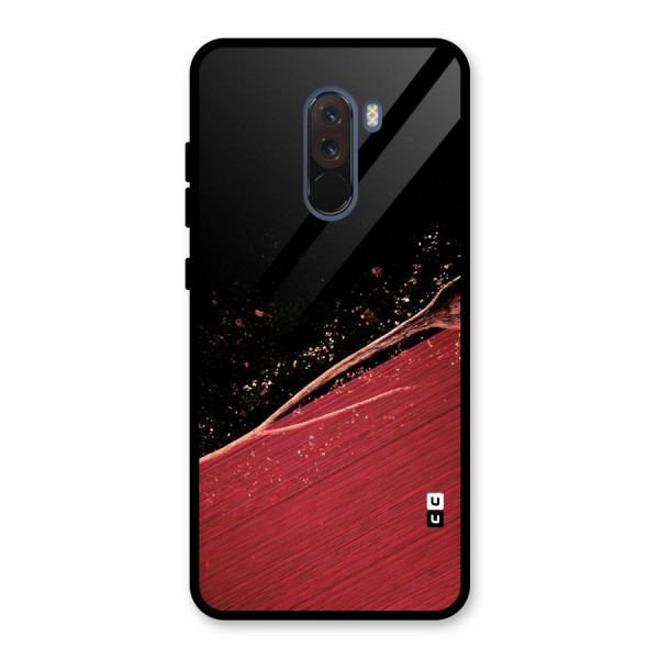 Red Flow Drops Glass Back Case for Poco F1