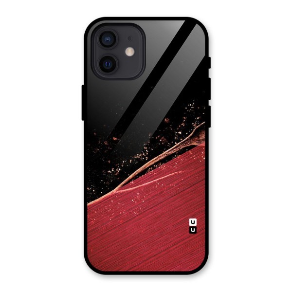 Red Flow Drops Glass Back Case for iPhone 12