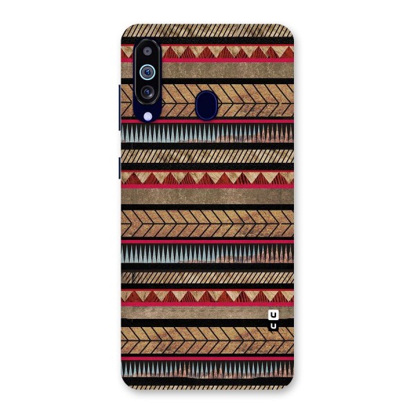 Red Indie Pattern Back Case for Galaxy A60