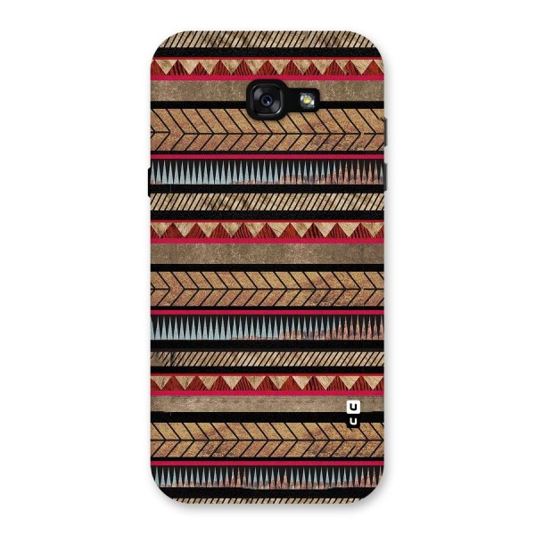 Red Indie Pattern Back Case for Galaxy A7 (2017)