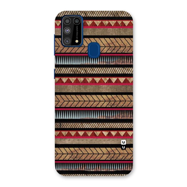 Red Indie Pattern Back Case for Galaxy F41