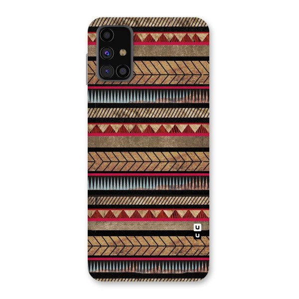 Red Indie Pattern Back Case for Galaxy M31s