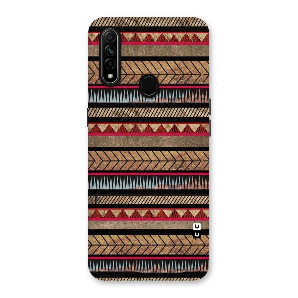 Red Indie Pattern Back Case for Oppo A31