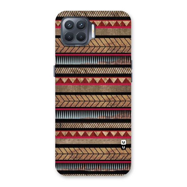 Red Indie Pattern Back Case for Oppo F17 Pro