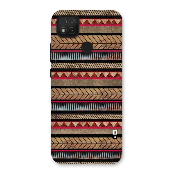 Red Indie Pattern Back Case for Redmi 9C