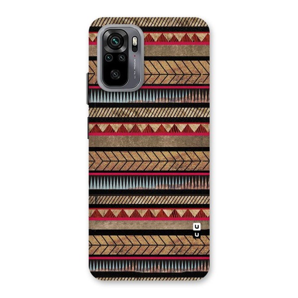 Red Indie Pattern Back Case for Redmi Note 10