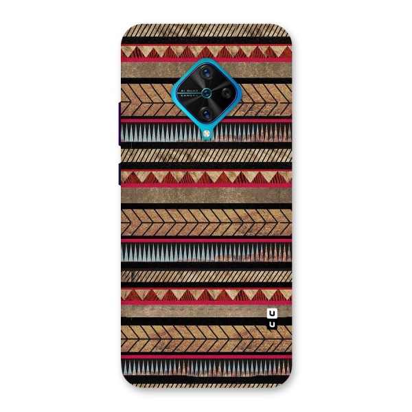 Red Indie Pattern Back Case for Vivo S1 Pro