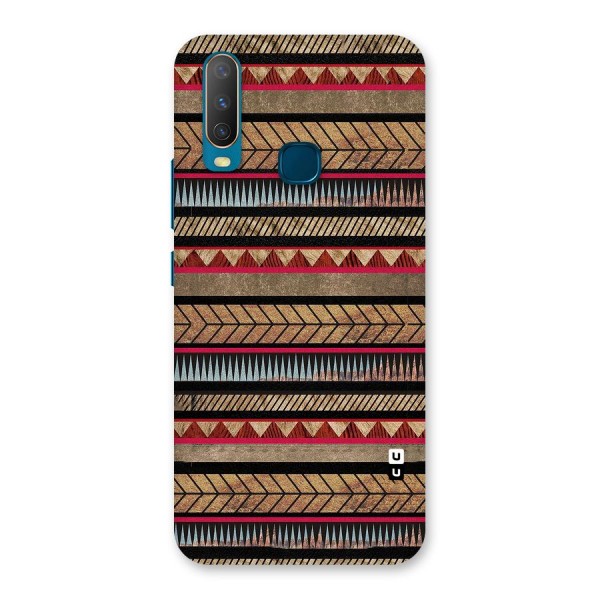 Red Indie Pattern Back Case for Vivo U10