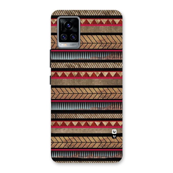 Red Indie Pattern Back Case for Vivo V20 Pro