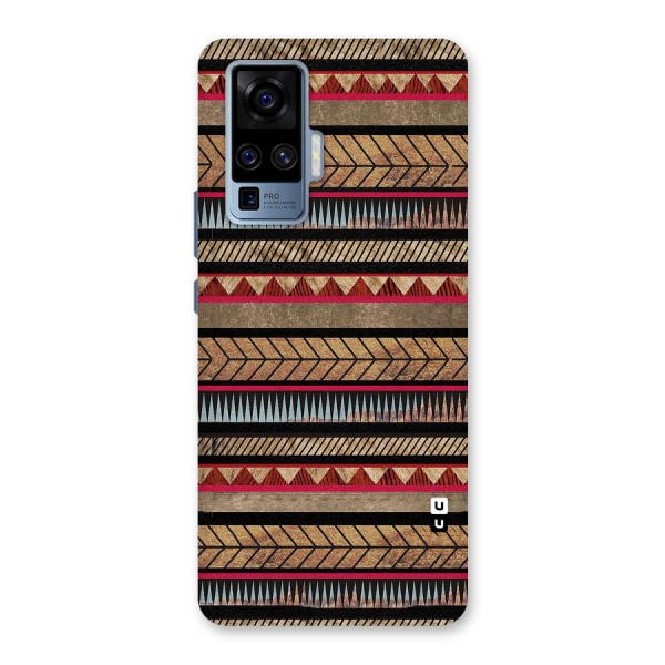 Red Indie Pattern Back Case for Vivo X50 Pro