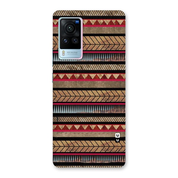 Red Indie Pattern Back Case for Vivo X60 Pro