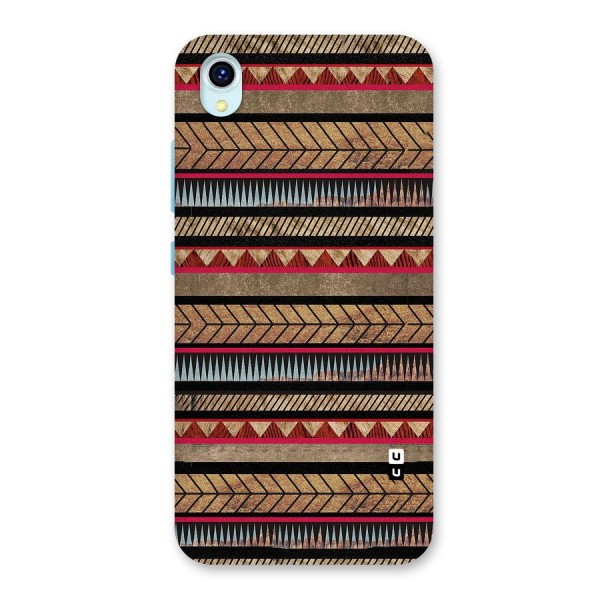 Red Indie Pattern Back Case for Vivo Y1s