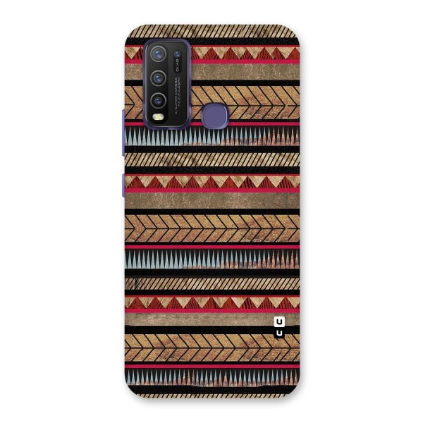 Red Indie Pattern Back Case for Vivo Y30