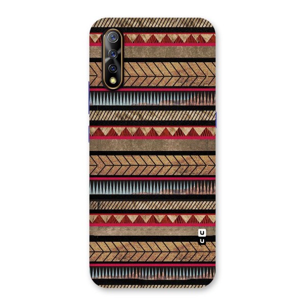 Red Indie Pattern Back Case for Vivo Z1x