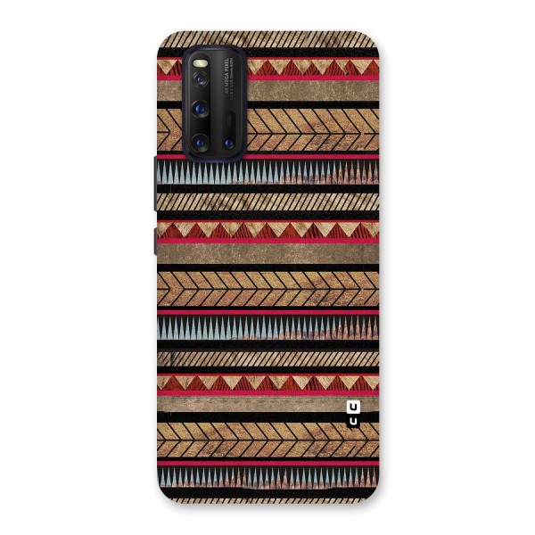 Red Indie Pattern Back Case for Vivo iQOO 3