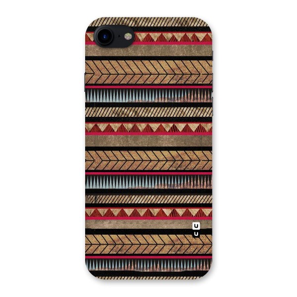 Red Indie Pattern Back Case for iPhone SE 2020