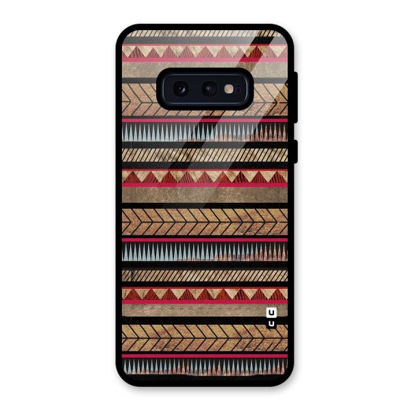 Red Indie Pattern Glass Back Case for Galaxy S10e