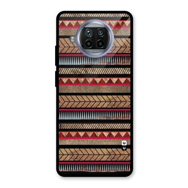 Red Indie Pattern Glass Back Case for Mi 10i