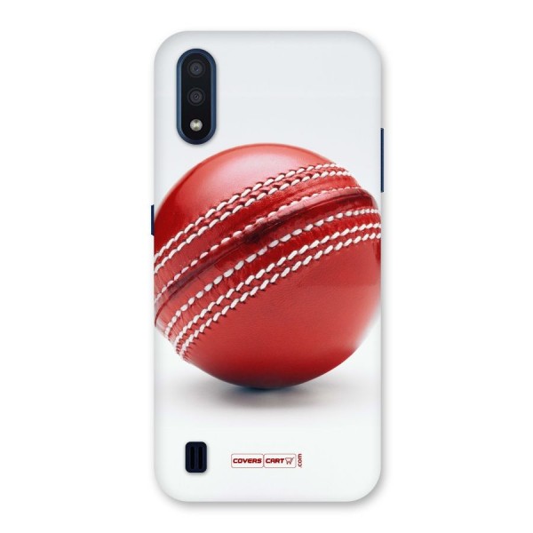 Red International Cricket Ball Back Case for Galaxy M01