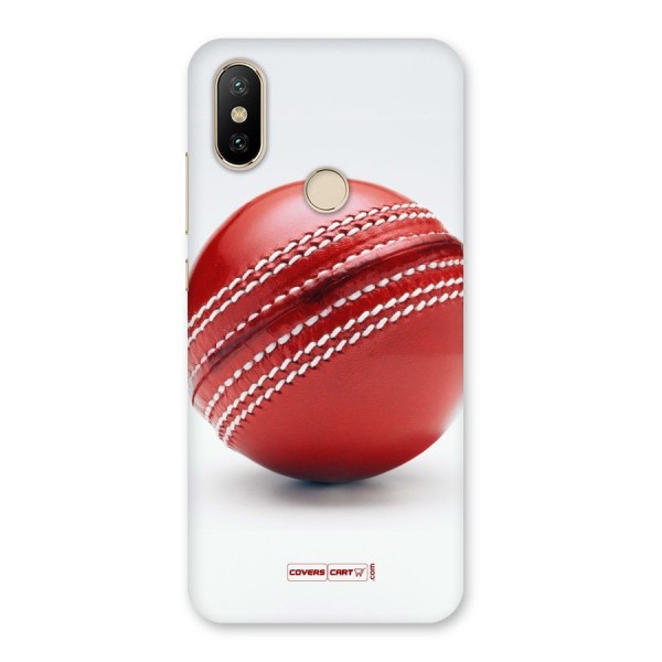 Red International Cricket Ball Back Case for Mi A2