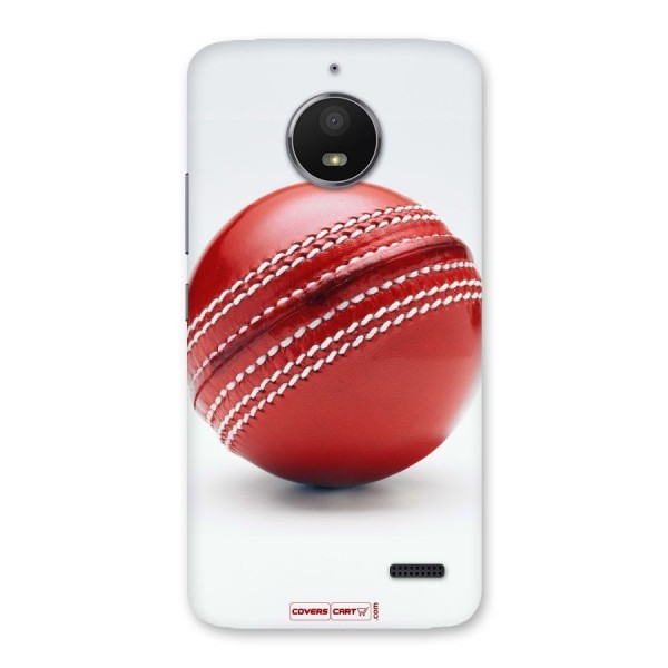 Red International Cricket Ball Back Case for Moto E4