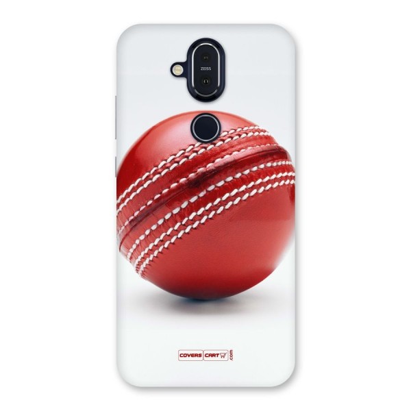 Red International Cricket Ball Back Case for Nokia 8.1