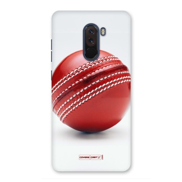 Red International Cricket Ball Back Case for Poco F1