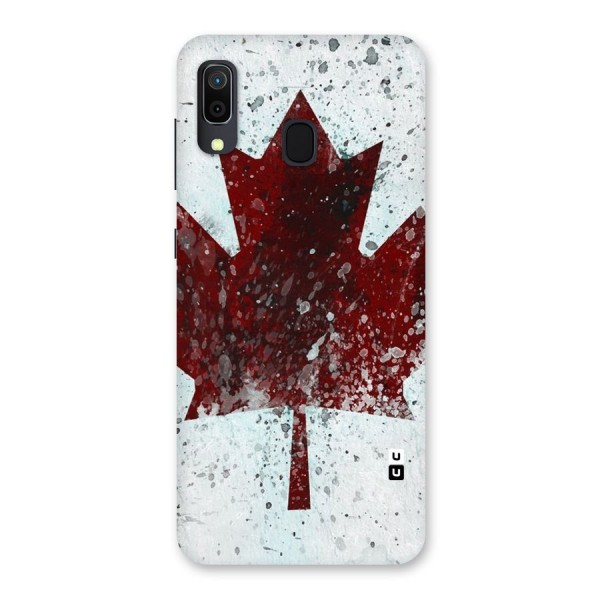 Red Maple Snow Back Case for Galaxy A20