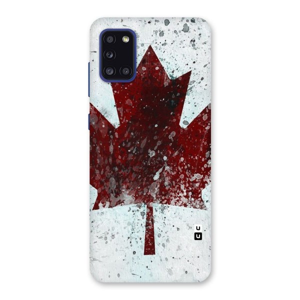 Red Maple Snow Back Case for Galaxy A31