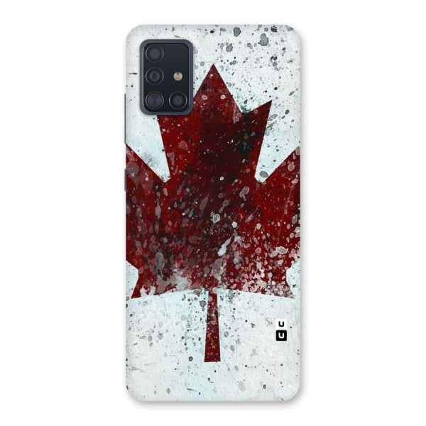 Red Maple Snow Back Case for Galaxy A51