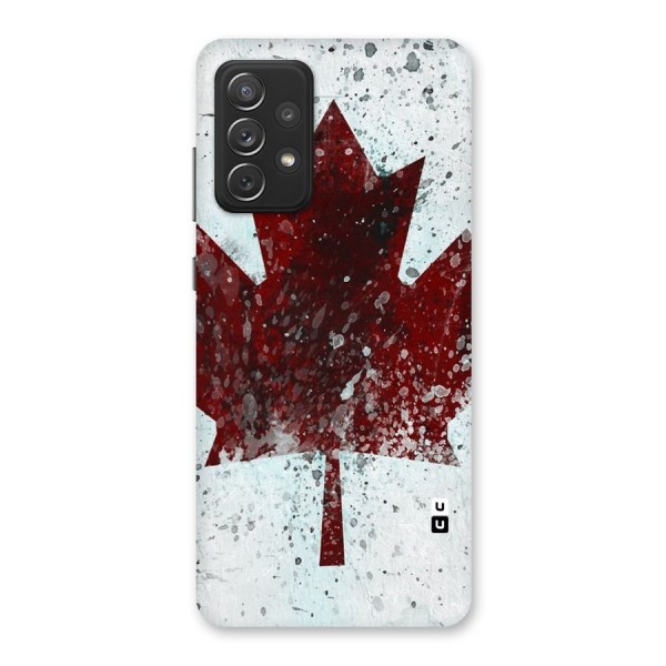 Red Maple Snow Back Case for Galaxy A72