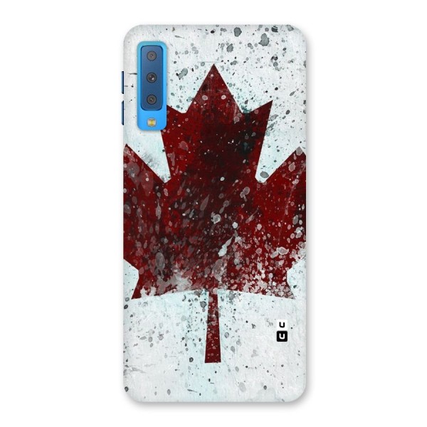 Red Maple Snow Back Case for Galaxy A7 (2018)