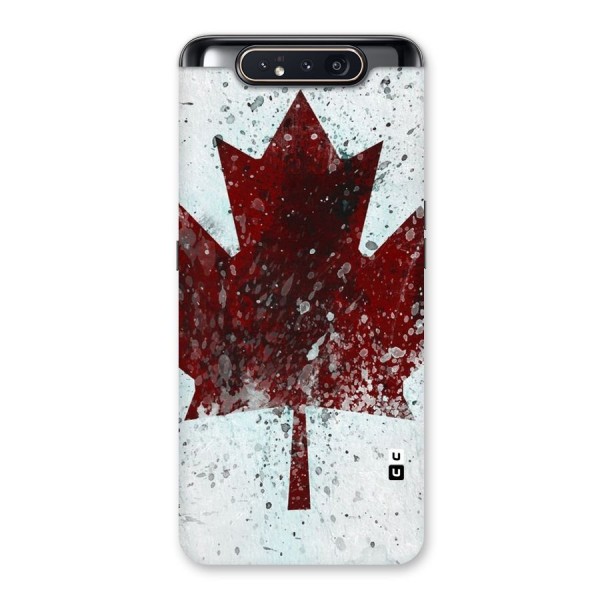 Red Maple Snow Back Case for Galaxy A80