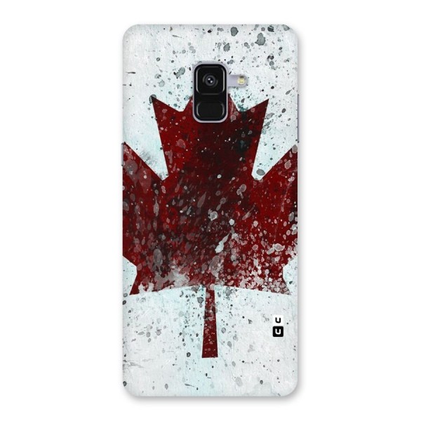 Red Maple Snow Back Case for Galaxy A8 Plus