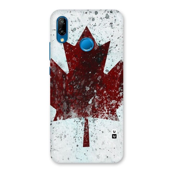 Red Maple Snow Back Case for Huawei P20 Lite