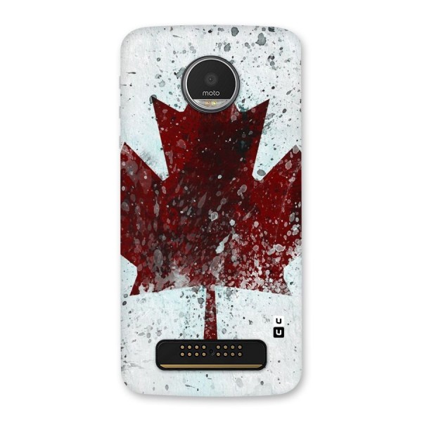 Red Maple Snow Back Case for Moto Z Play