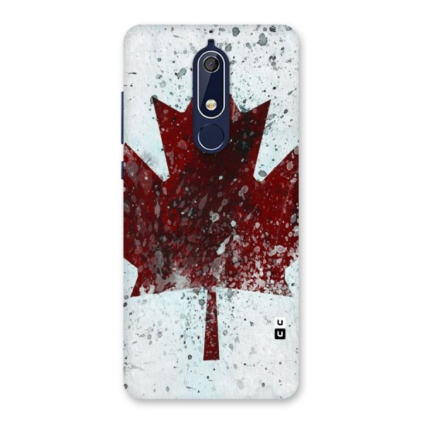 Red Maple Snow Back Case for Nokia 5.1